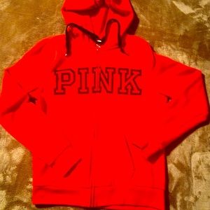 PINK Victoria Secret Hoodie with Zipper.